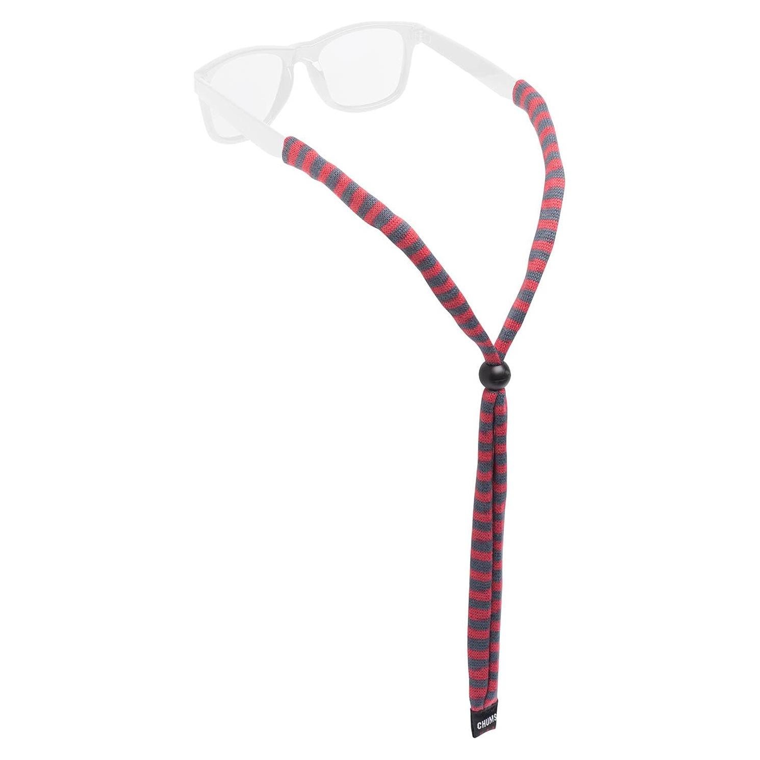 Retenedor de Gafas Chums Algodón Rojo/Gris Estándar