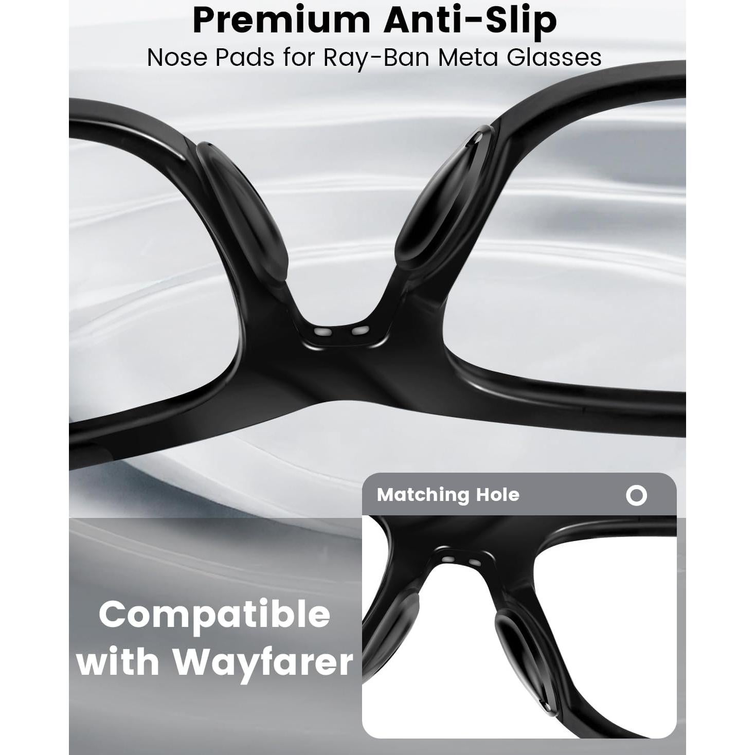 Almohadillas Nasales Silicona Ray-Ban Meta Wayfarer 8 Pzas