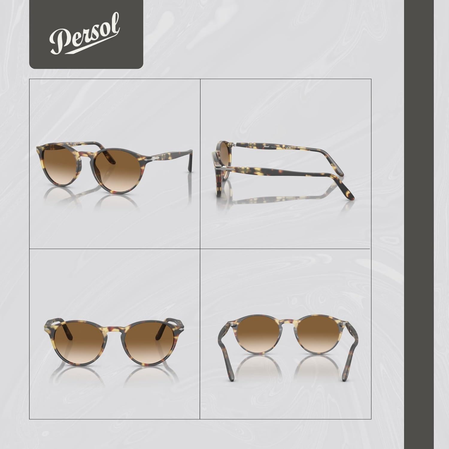 Gafas de sol redondas Persol PO3092SM para hombres + Kit iWear