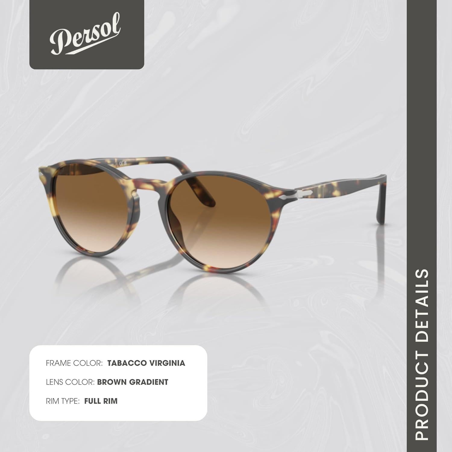Gafas de sol redondas Persol PO3092SM para hombres + Kit iWear