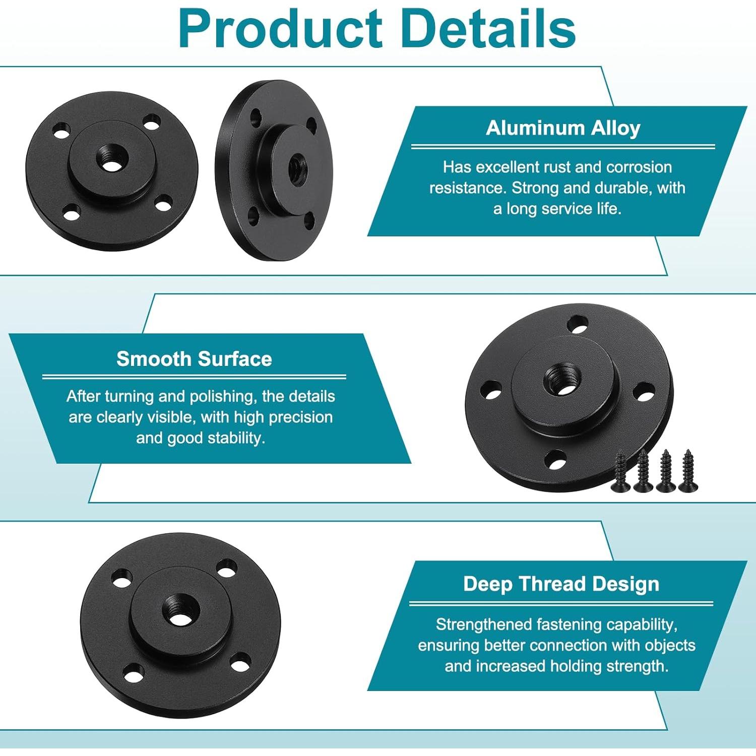 Soporte de Brida para Micrófono PATIKIL 3 Piezas Negro