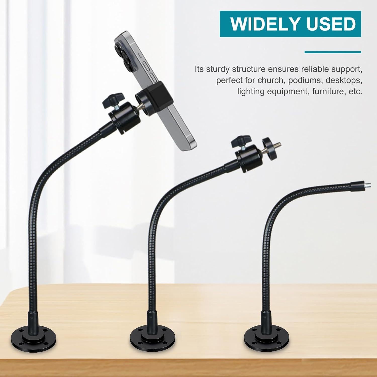 Soporte de Brida para Micrófono PATIKIL 3 Piezas Negro