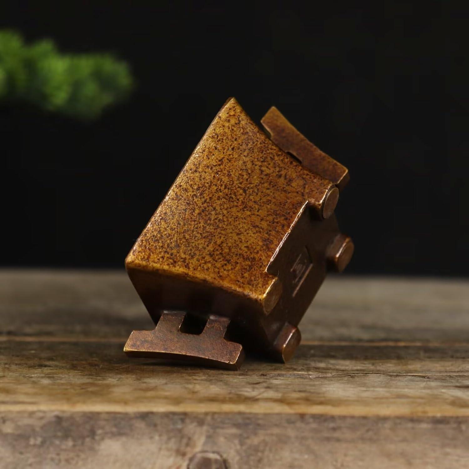 Quemador de Incienso de Cobre Julrybox 9.9x6.9x4.3cm Zen