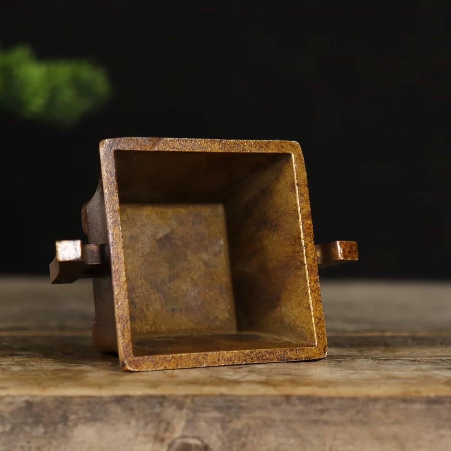 Quemador de Incienso de Cobre Julrybox 9.9x6.9x4.3cm Zen