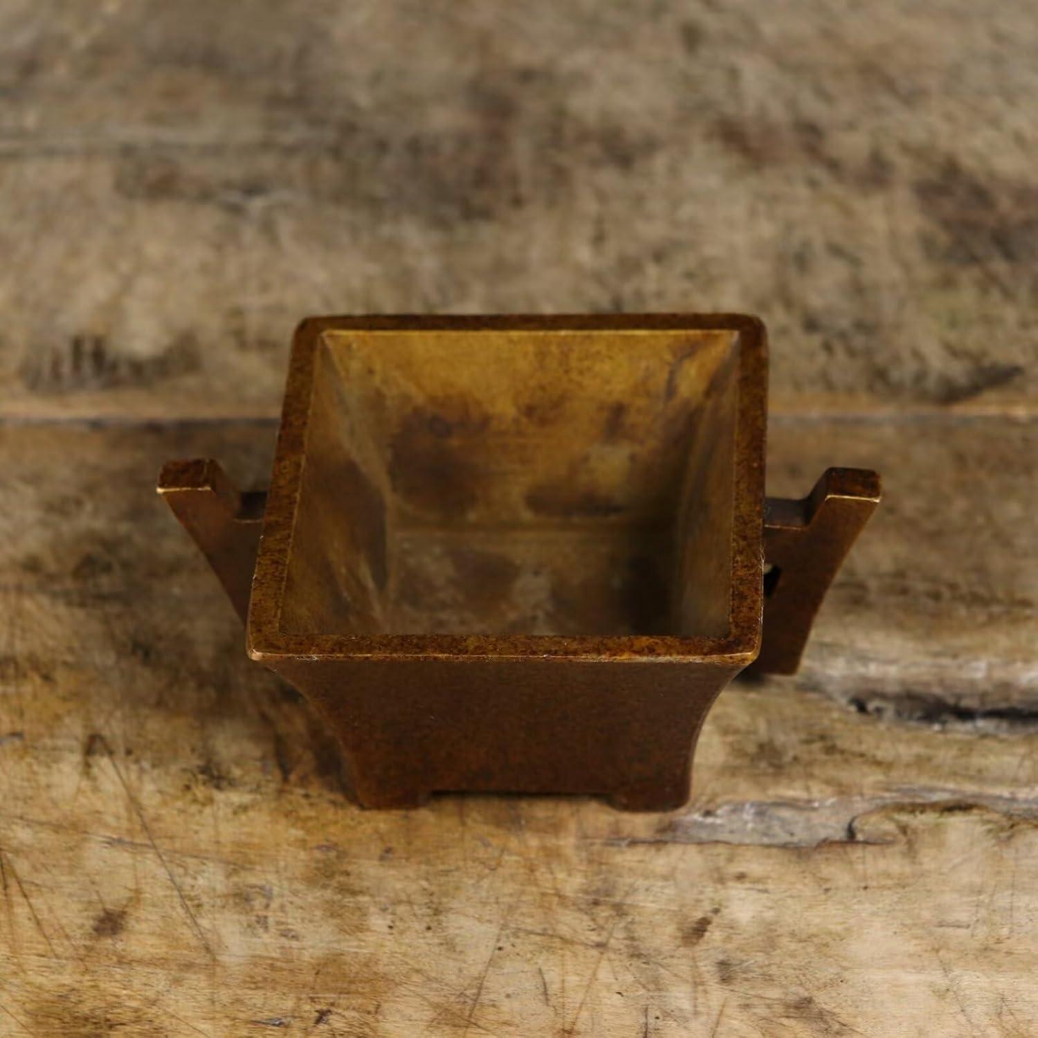 Quemador de Incienso de Cobre Julrybox 9.9x6.9x4.3cm Zen