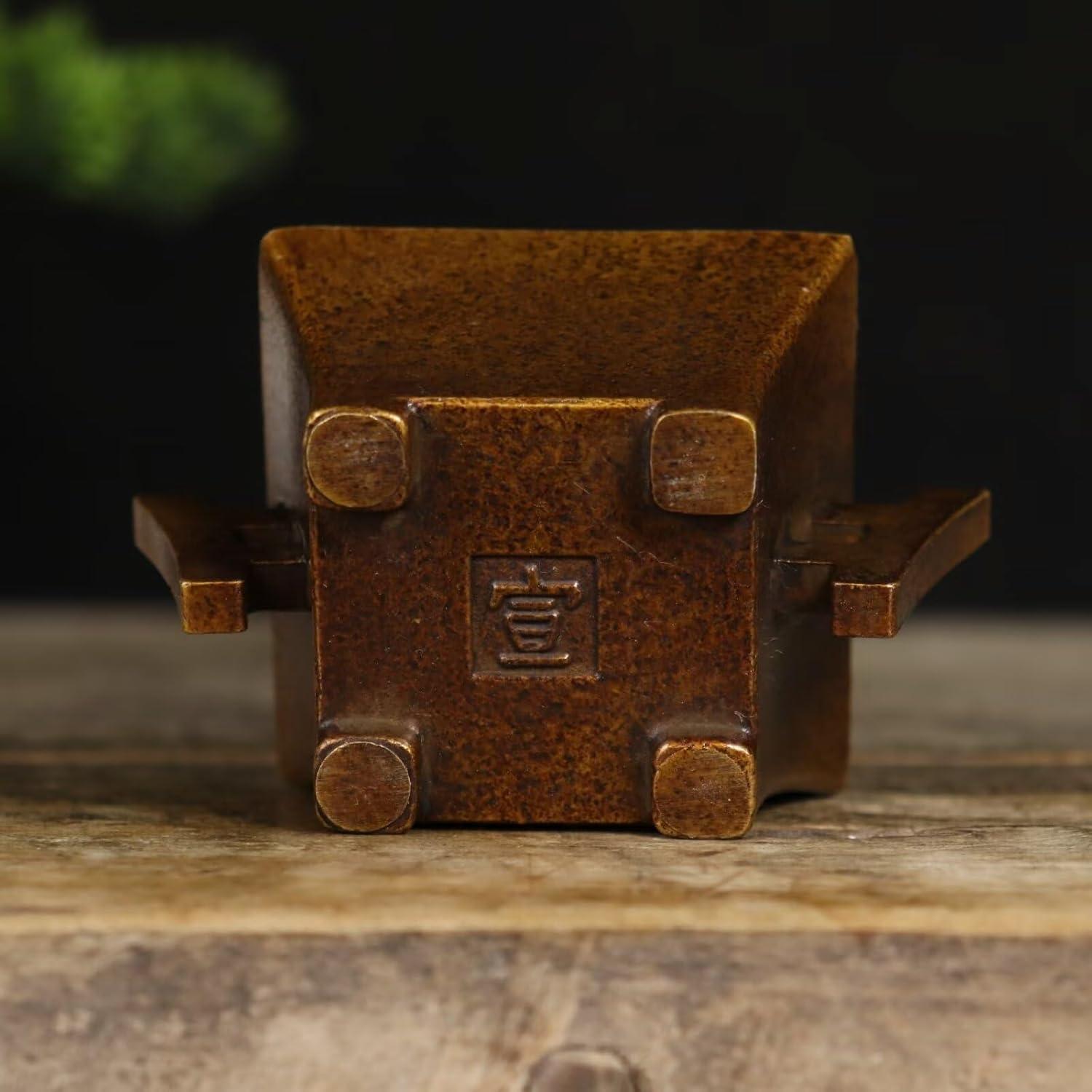 Quemador de Incienso de Cobre Julrybox 9.9x6.9x4.3cm Zen