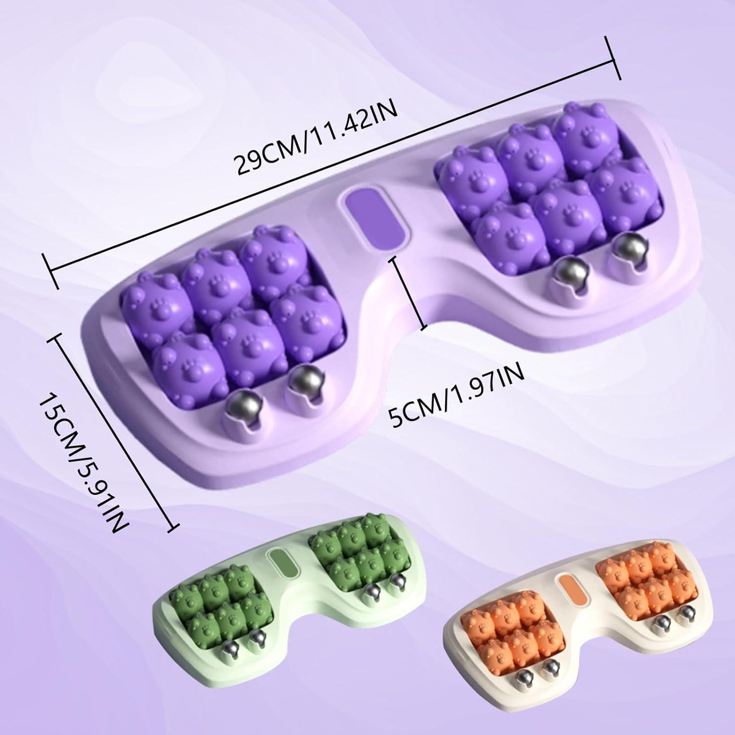 Rodillo de Masaje Doble Portátil Kujiu para Pies - Alivio de Estrés y Circulación