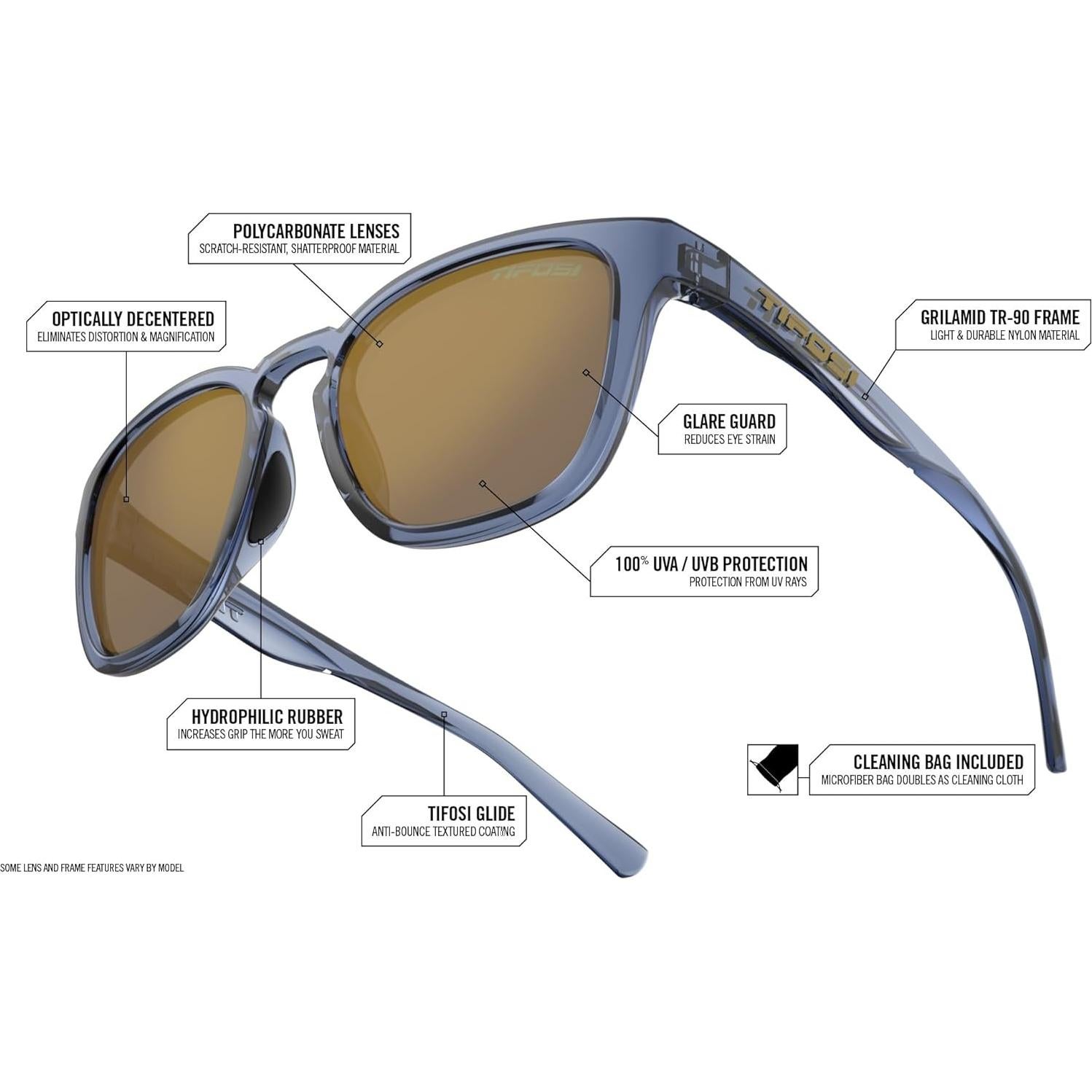 Gafas de sol Tifosi Ahumado con espejo rosa - Unisex