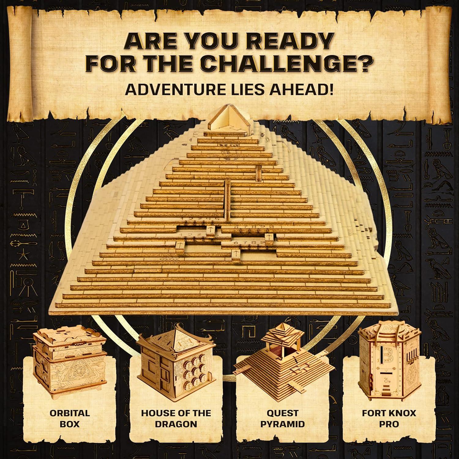 Caja de Rompecabezas ESC WEL Quest Pyramid 3D con Secreto
