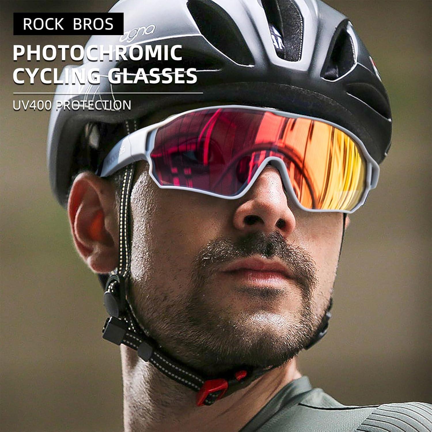 Gafas de sol fotocromáticas ROCKBROS para ciclismo gris