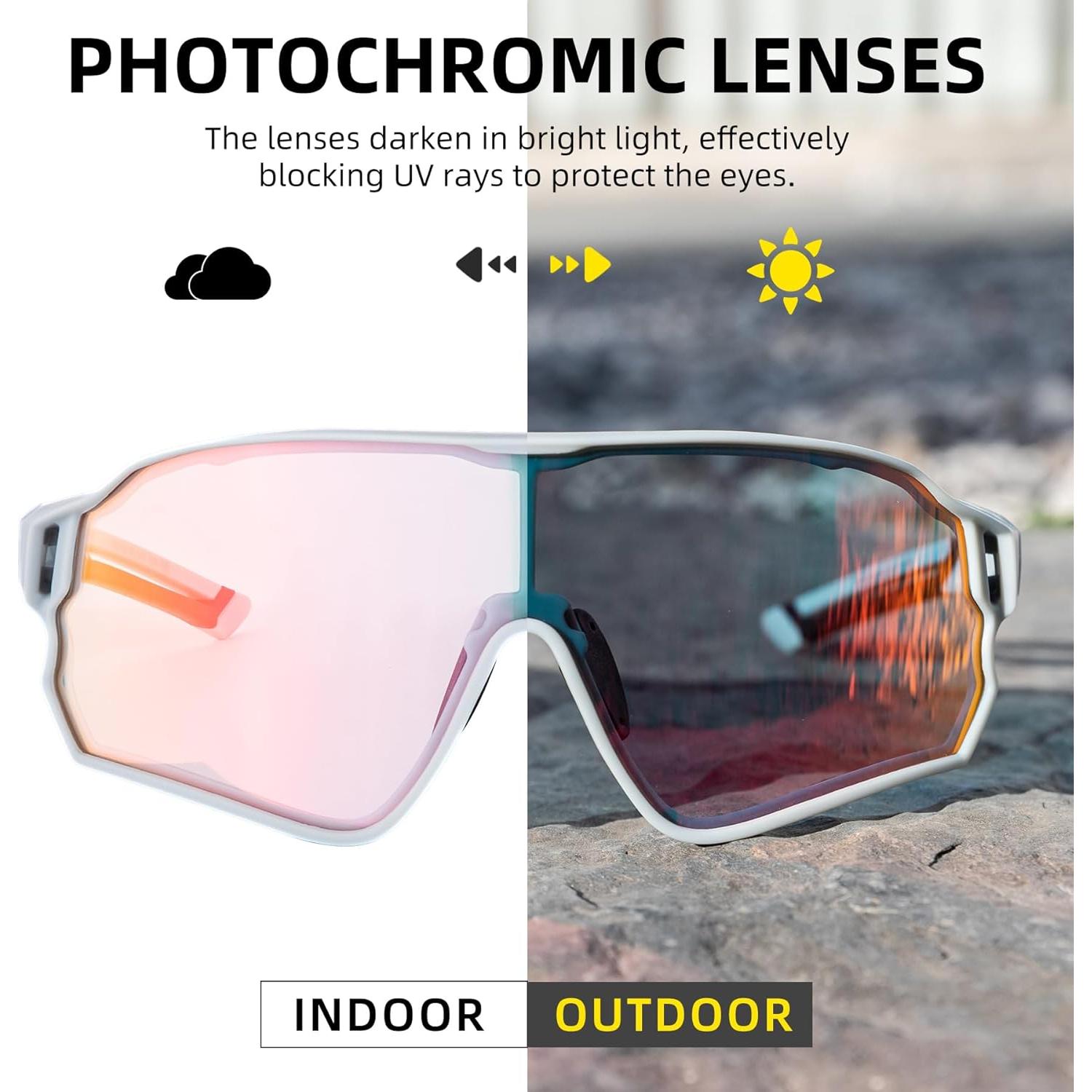 Gafas de sol fotocromáticas ROCKBROS para ciclismo gris