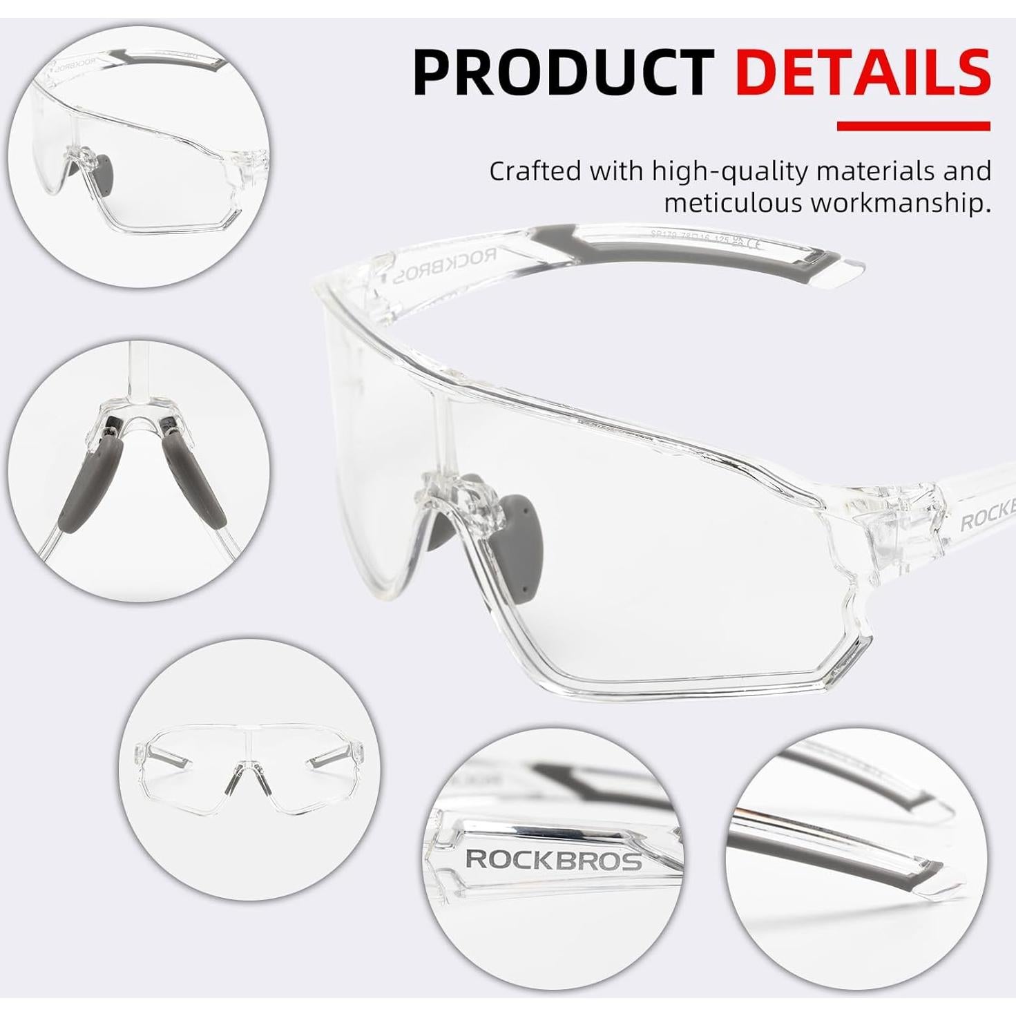 Gafas de sol fotocromáticas ROCKBROS para ciclismo y deportes