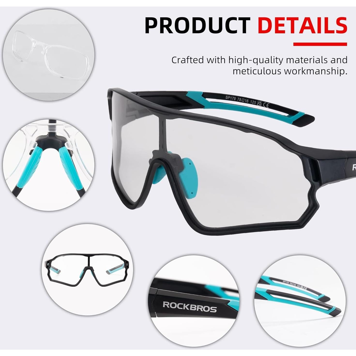 Gafas de sol fotochromáticas ROCKBROS para ciclismo UV400