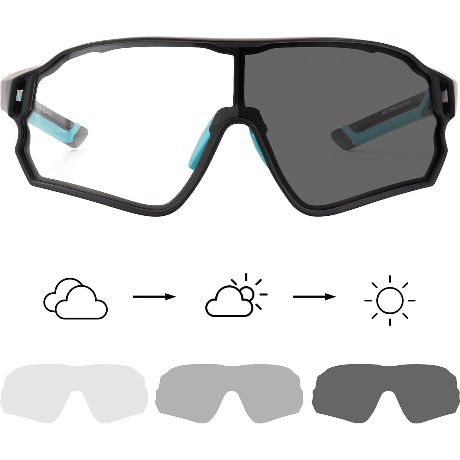 Gafas de sol fotochromáticas ROCKBROS para ciclismo UV400