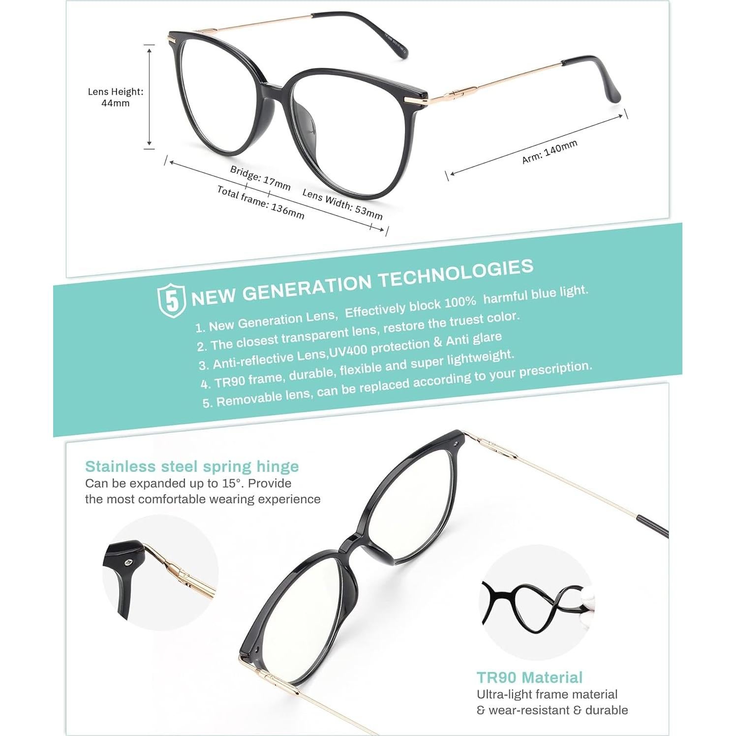 Gafas anti luz azul Gaoye unisex con filtro UV400