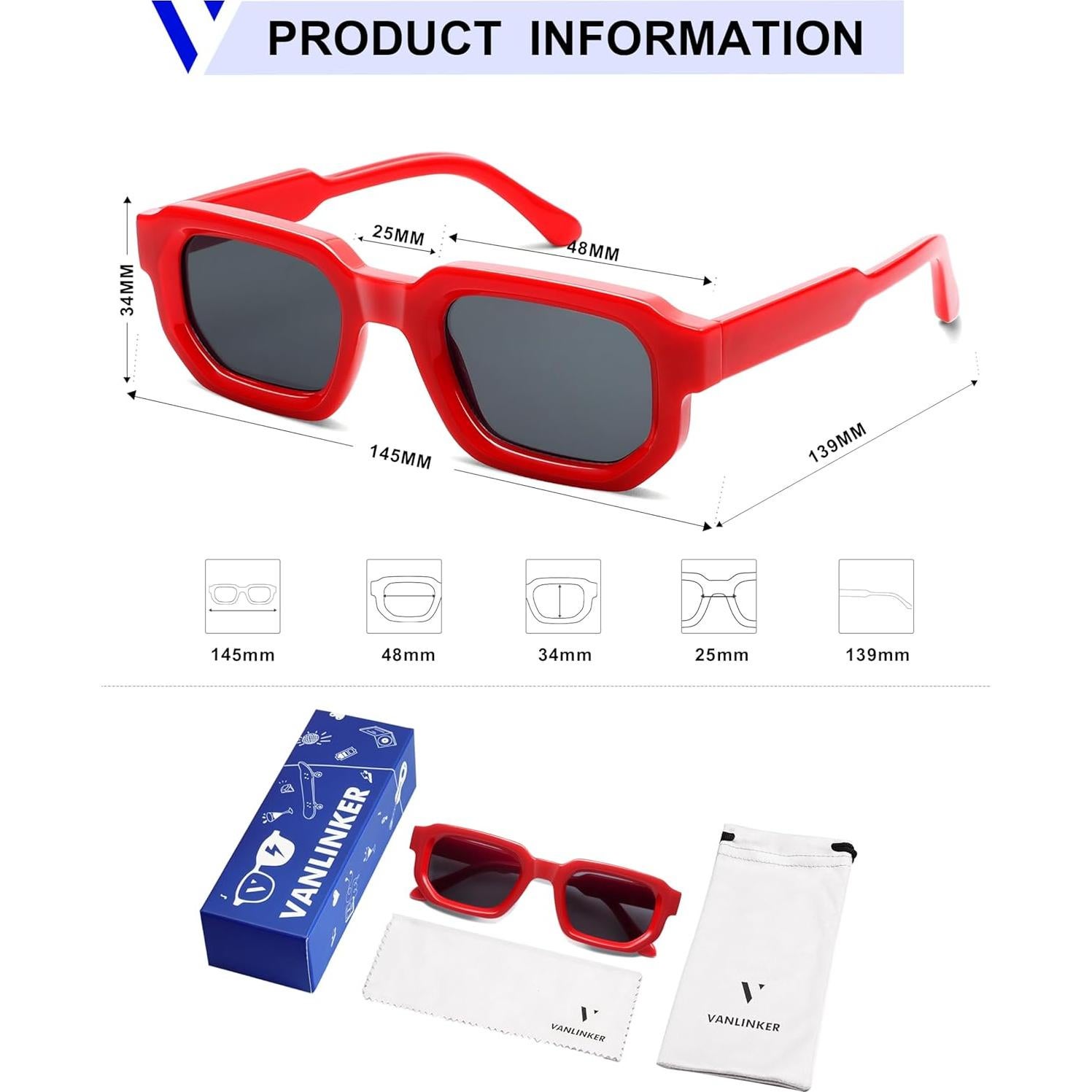 Gafas de Sol VANLINKER VL9823 Retro UV400 Unisex