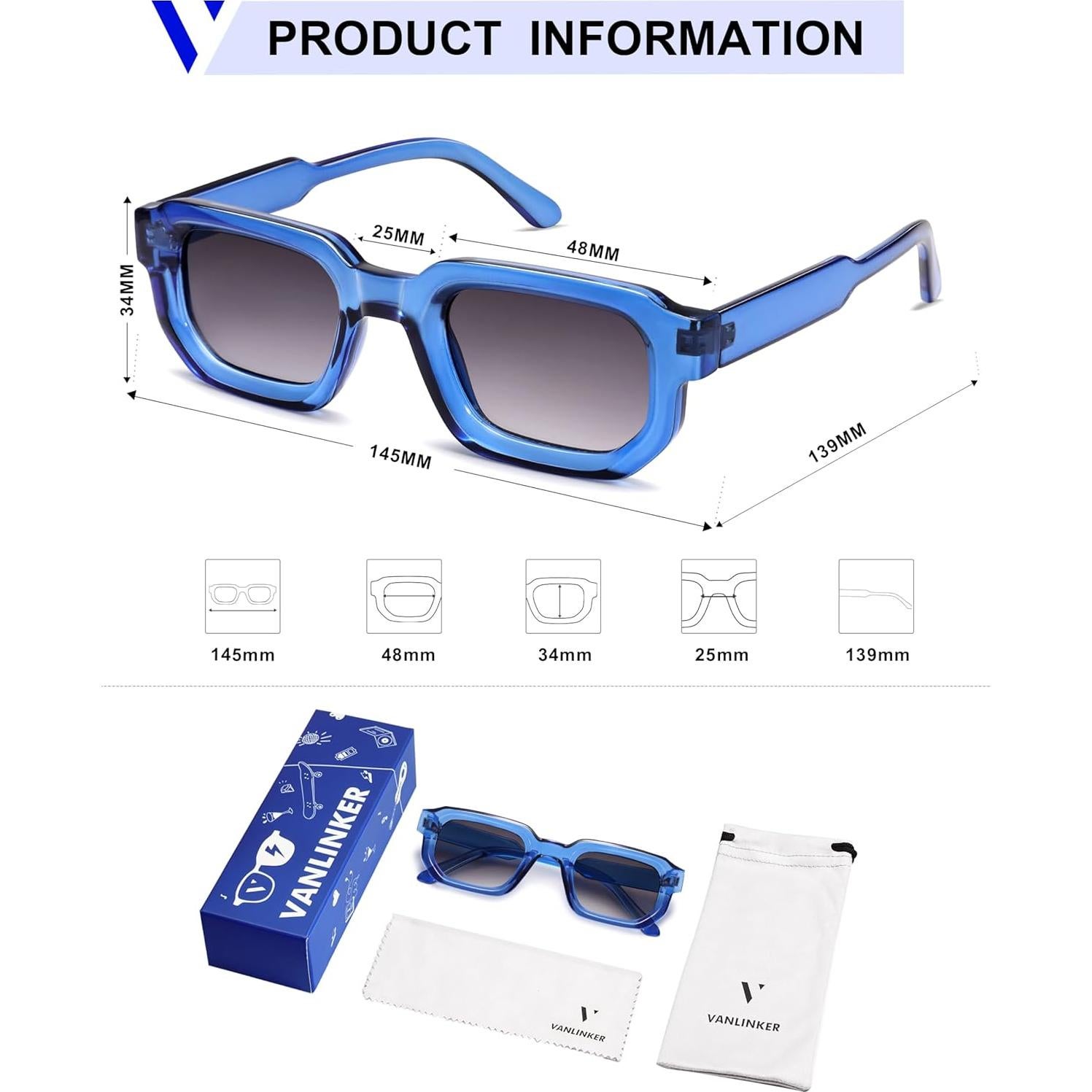 Gafas de Sol VANLINKER Retro UV400 Unisex Modelo VL9823