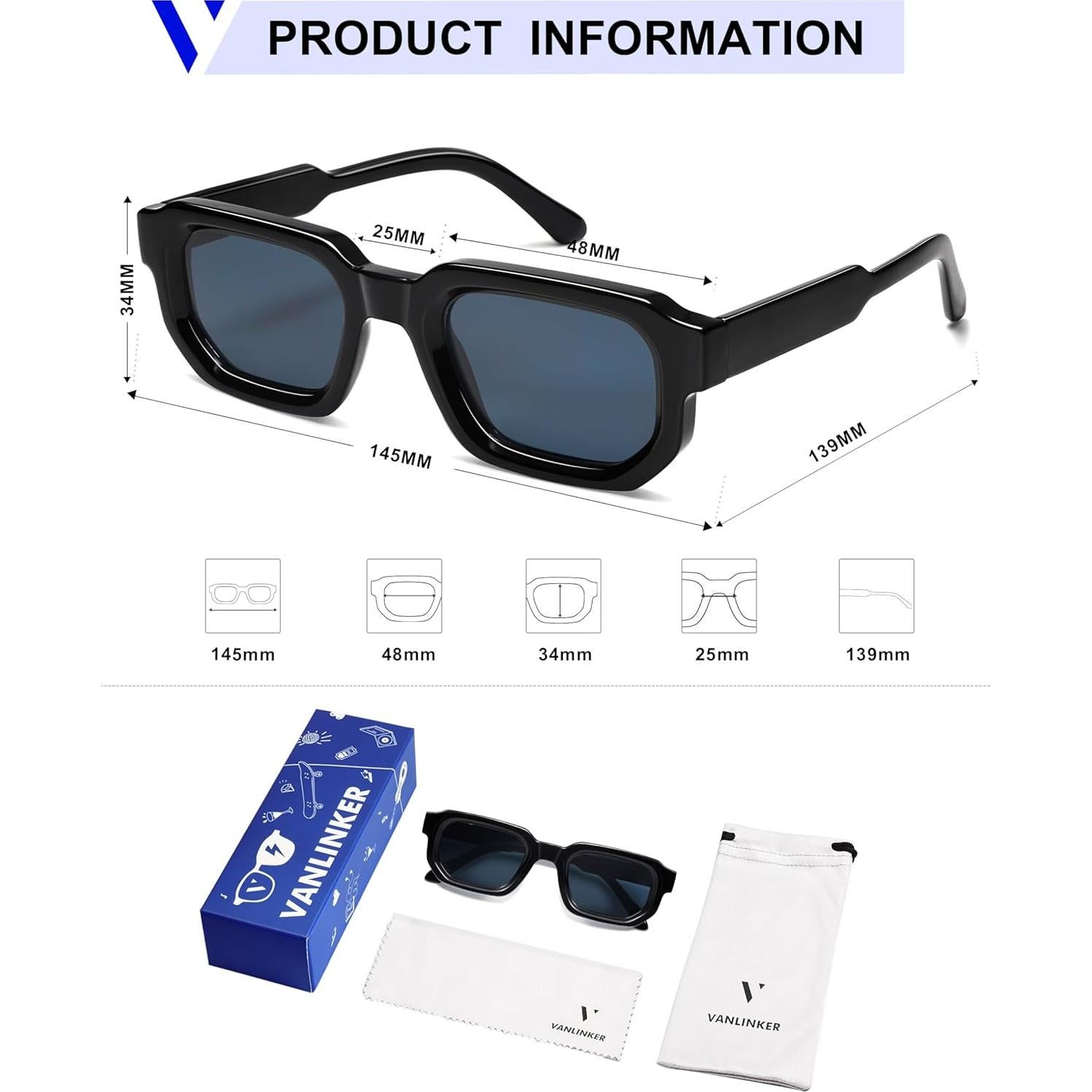 Gafas de Sol VANLINKER VL9823 Retro UV400 Unisex