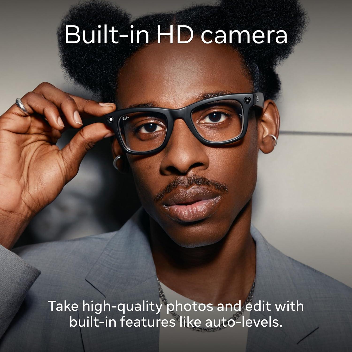 Gafas Meta Ray-Ban Wayfarer Negro Mate con Cámara 12 MP