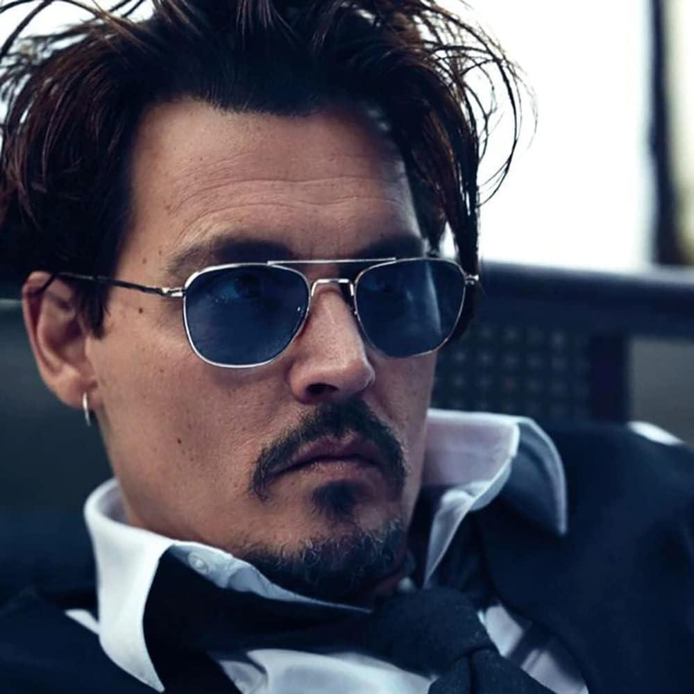 Gafas de sol piloto militar Gtand con lente azul 54mm