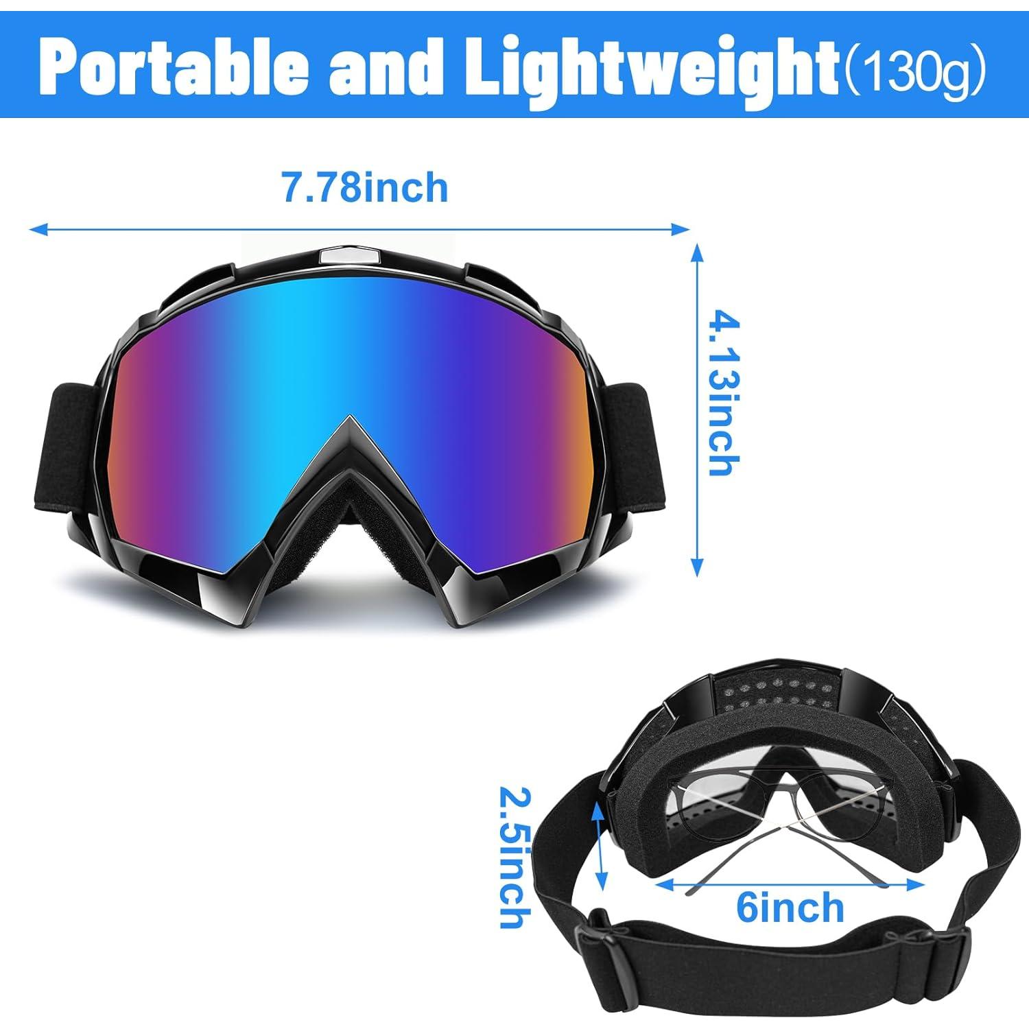 Gafas de Motocross YOHOG 2-Pack Anti-vaho y Ajustables