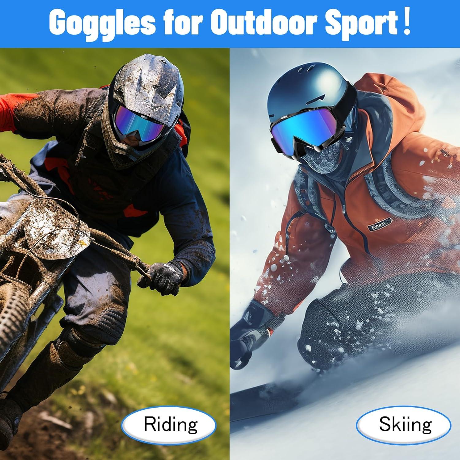 Gafas de Motocross YOHOG 2-Pack Anti-vaho y Ajustables