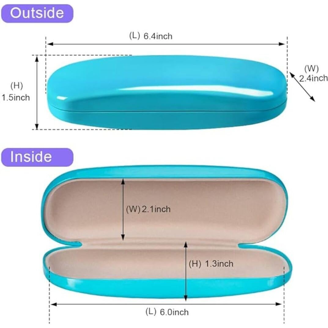 Estuche Duro para Gafas ZONLY 4 Piezas Unisex 16.5cm