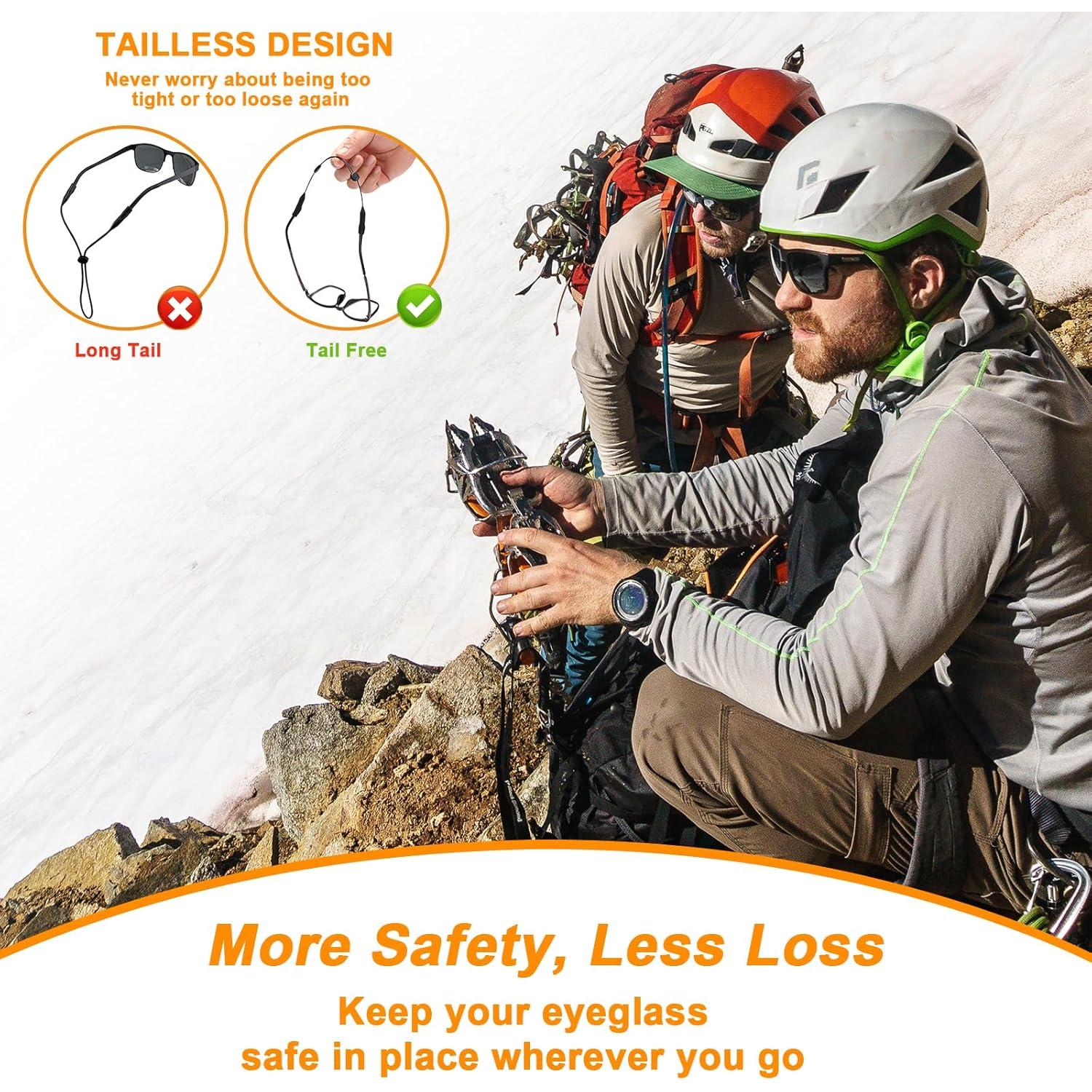 Correa Ajustable para Gafas - Silicona 40,6 cm - Paquete de 4