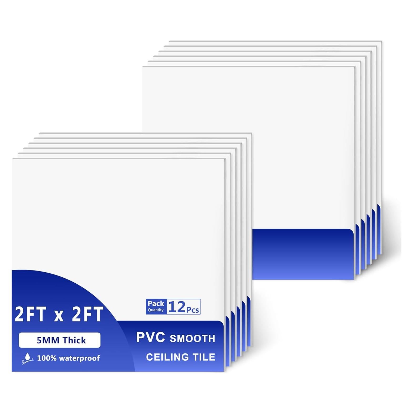 Azulejos de Techo PVC IMXPW 61x61 cm Impermeables 12 Piezas