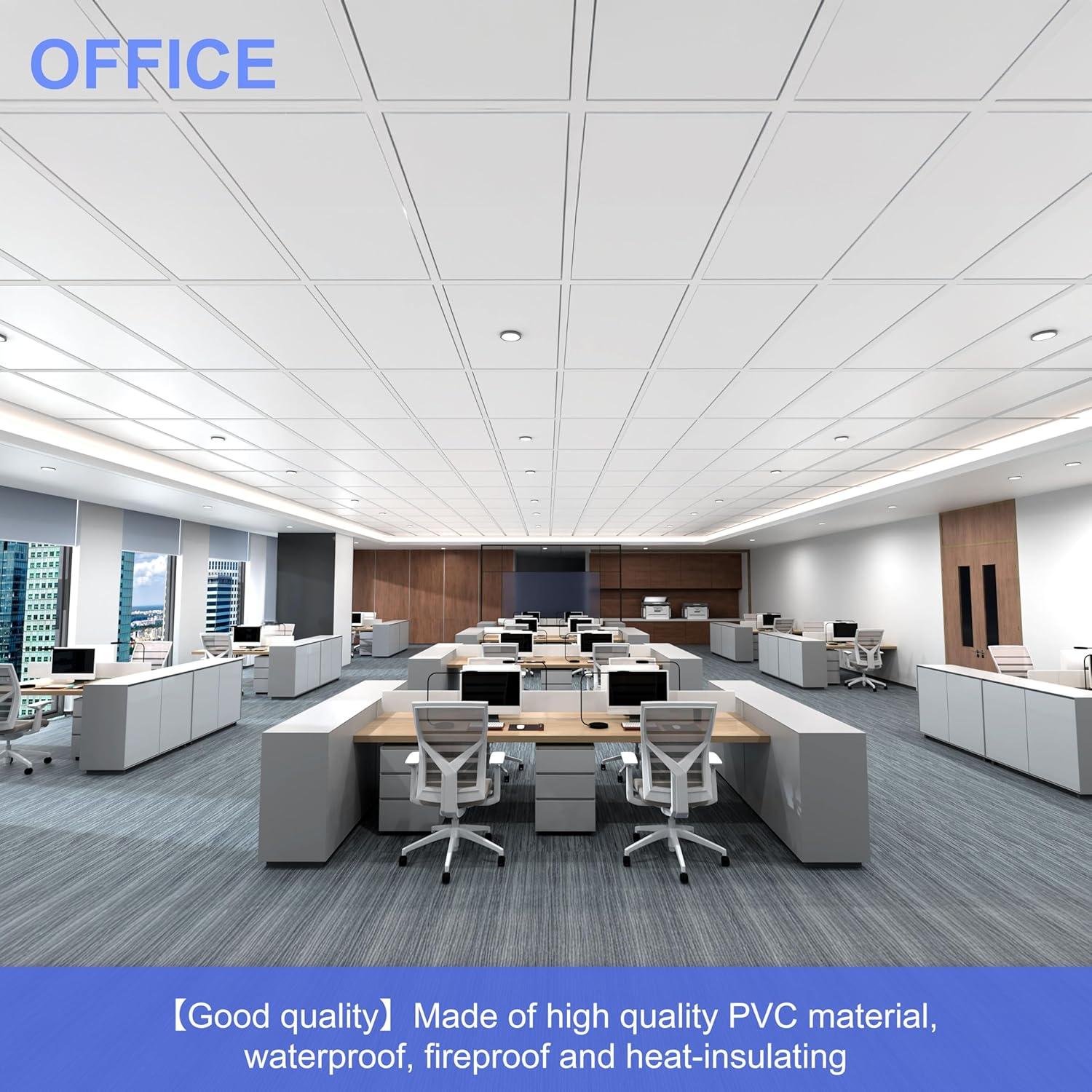 Azulejos de Techo PVC IMXPW 61x61 cm Impermeables 12 Piezas