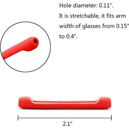 Retenedor de Gafas Alamic 12 Pares Silicona Antideslizante