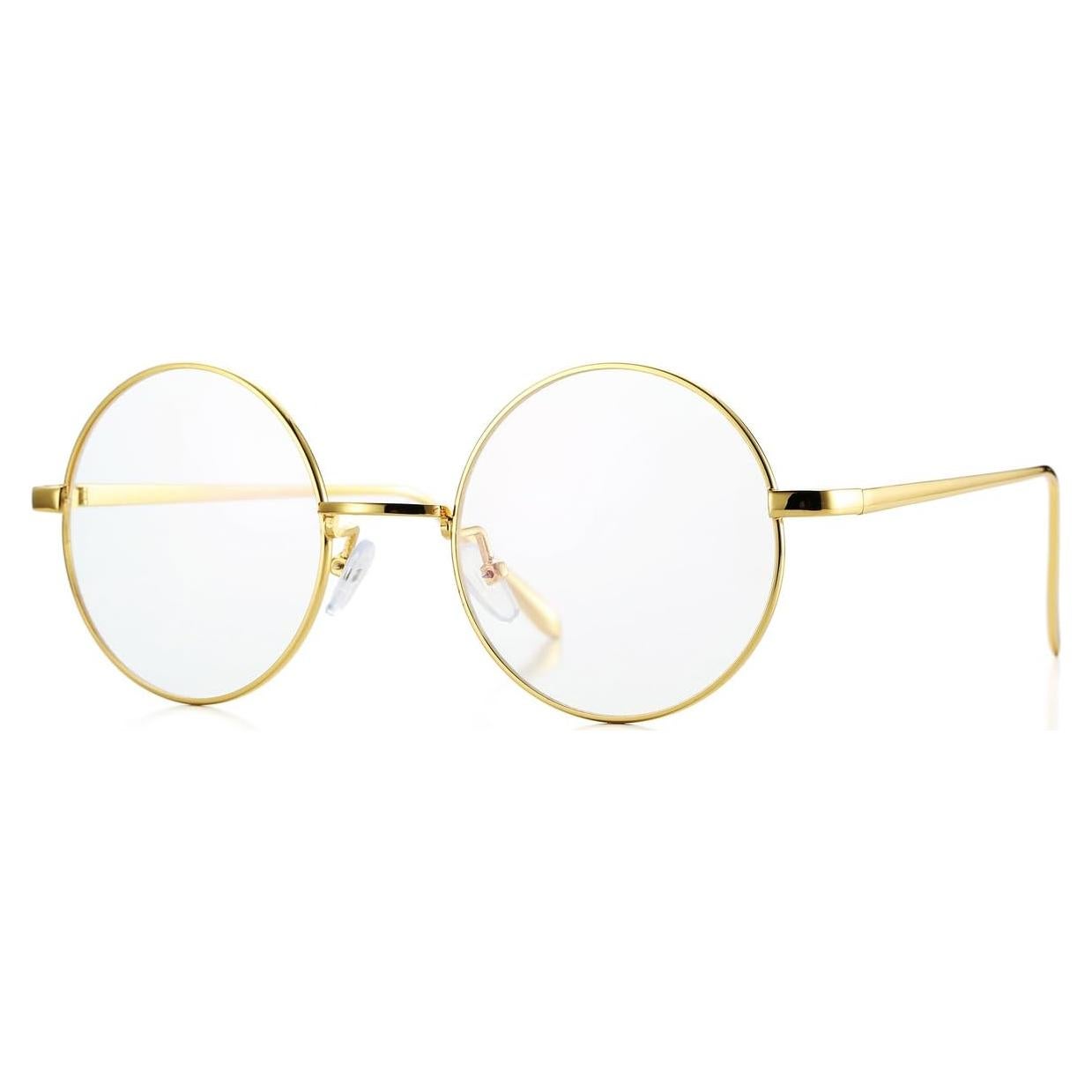 Gafas Retro Pro Acme Metal Dorado Lentes Transparentes