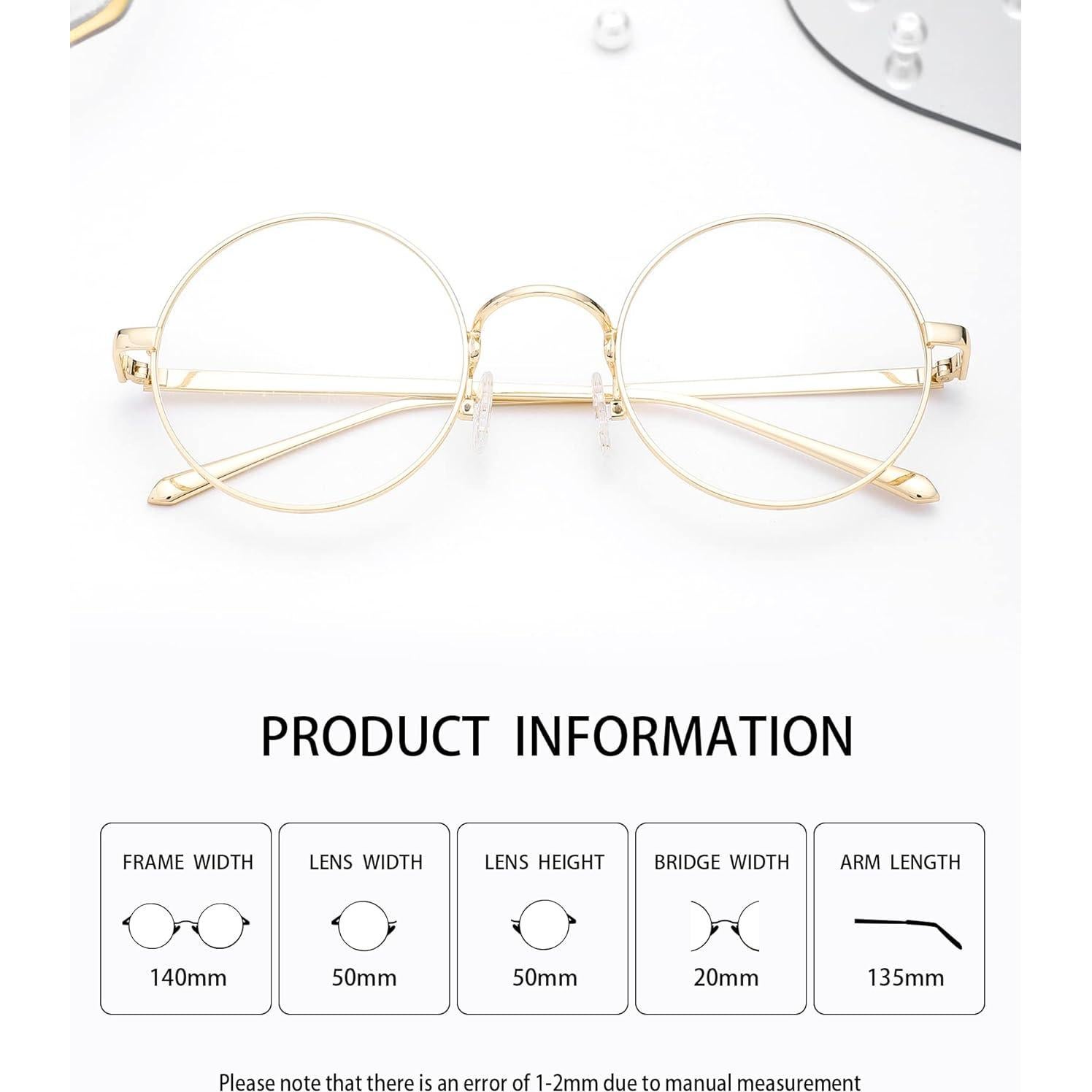 Gafas Retro Pro Acme Metal Dorado Lentes Transparentes