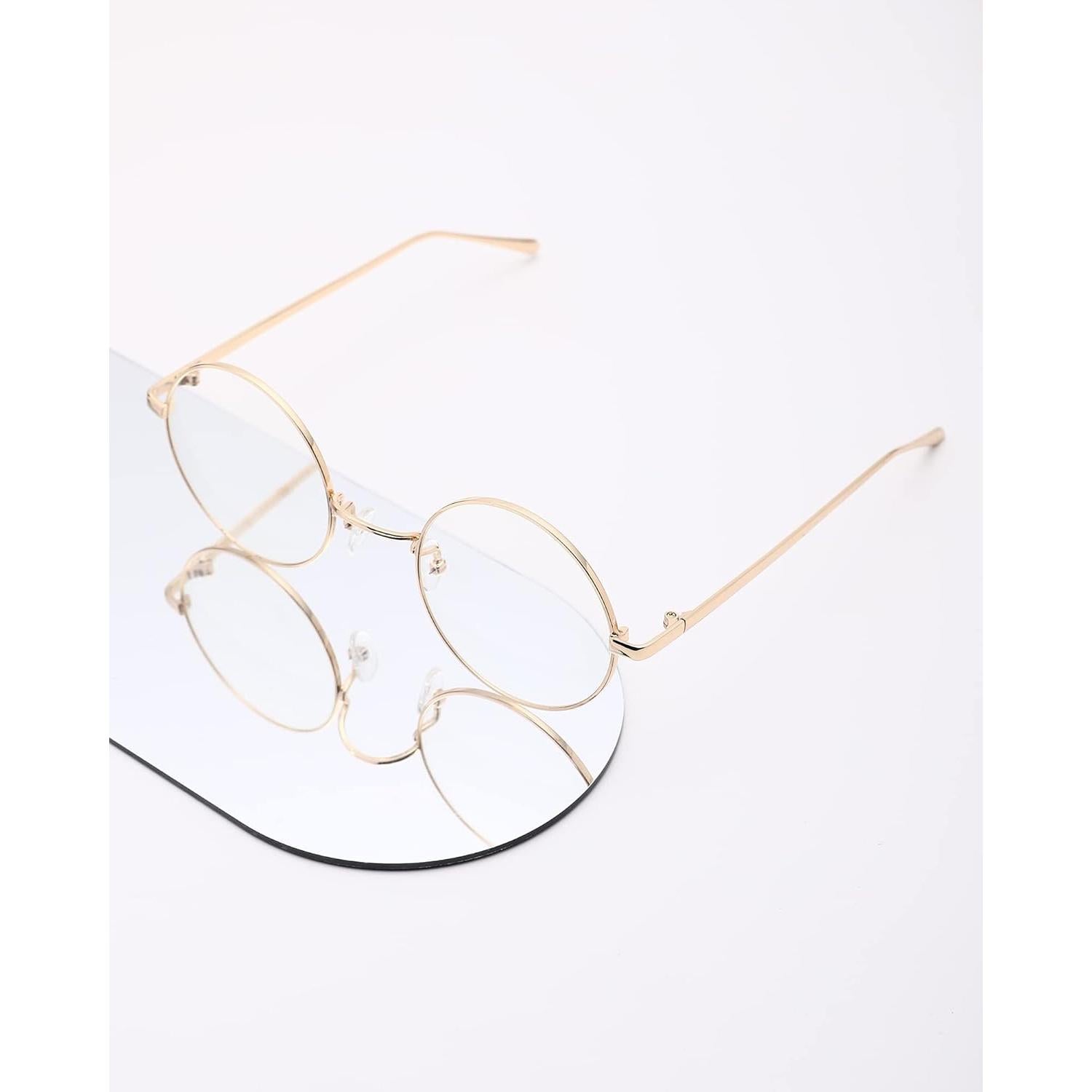 Gafas Retro Pro Acme Metal Dorado Lentes Transparentes