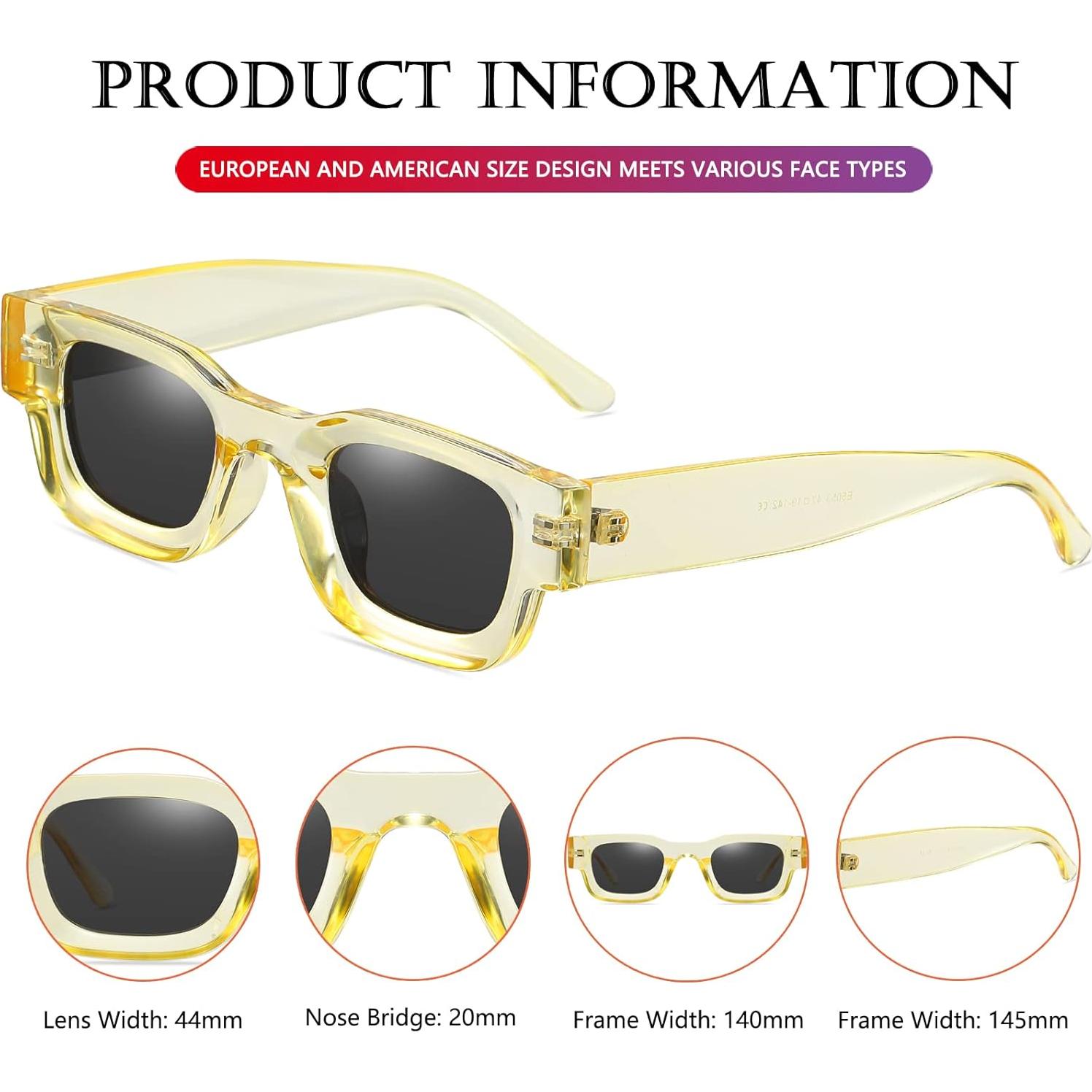 AIEYEZO Gafas de Sol Rectangulares Polarizadas UV400