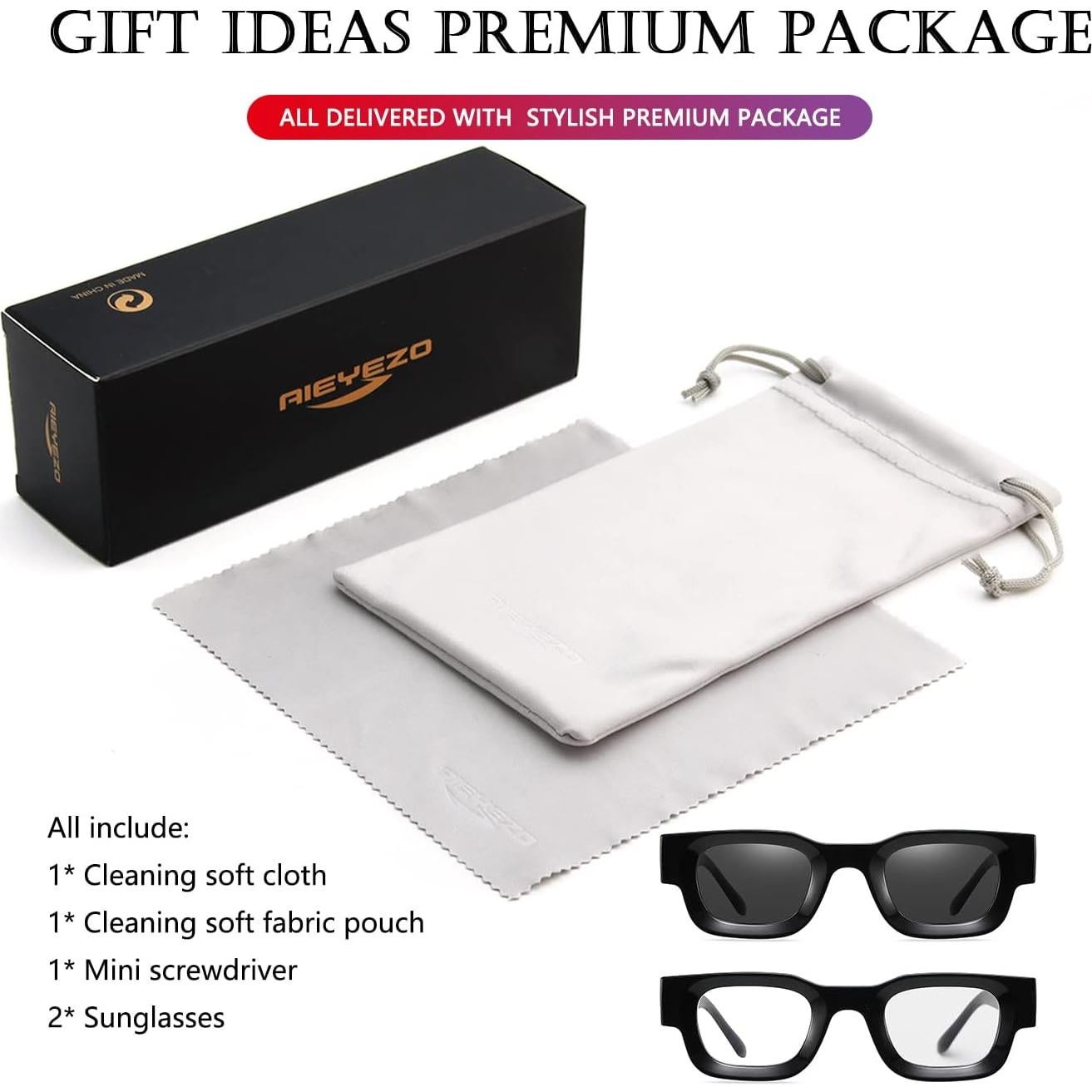 Gafas de sol polarizadas AIEYEZO retro unisex 44mm