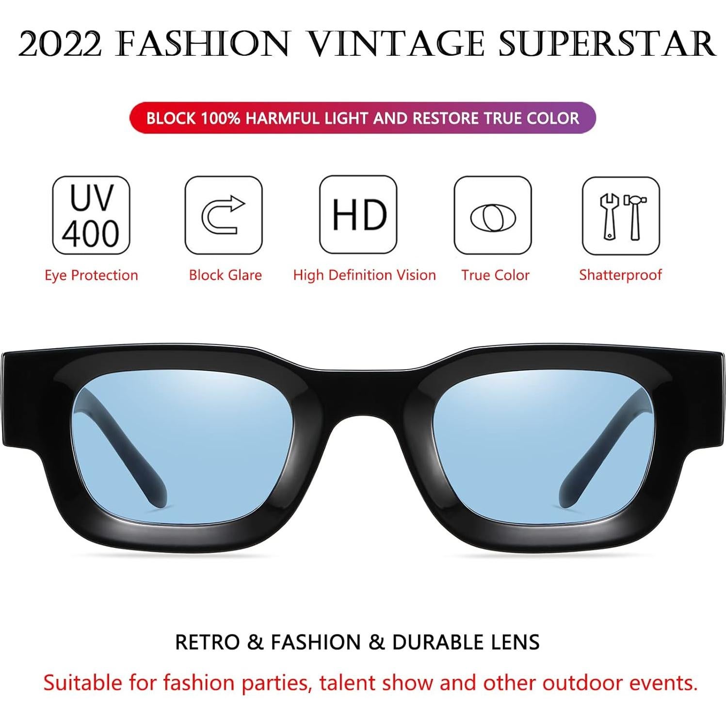 Gafas de Sol Polarizadas AIEYEZO Rectangulares Unisex