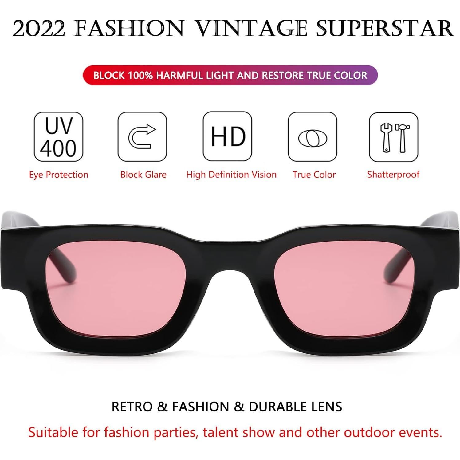 Gafas de Sol Polarizadas AIEYEZO Rectangulares Unisex 44mm