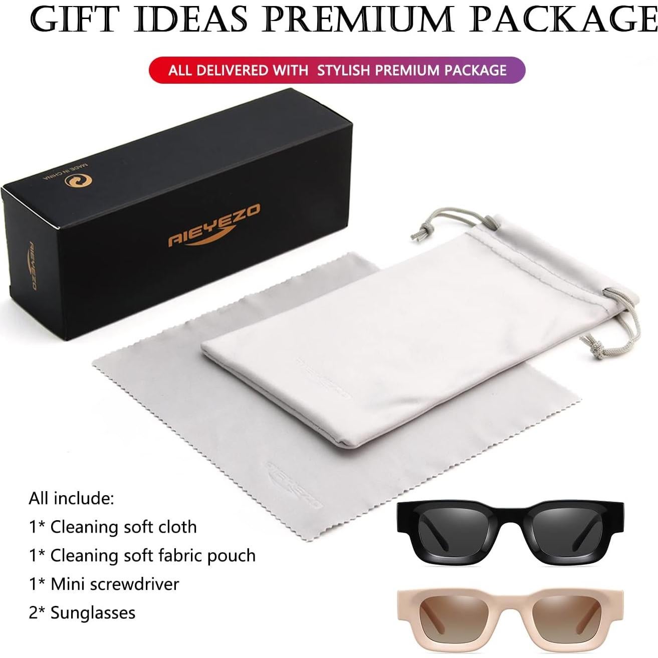 Gafas de sol polarizadas AIEYEZO retro unisex 44mm UV400