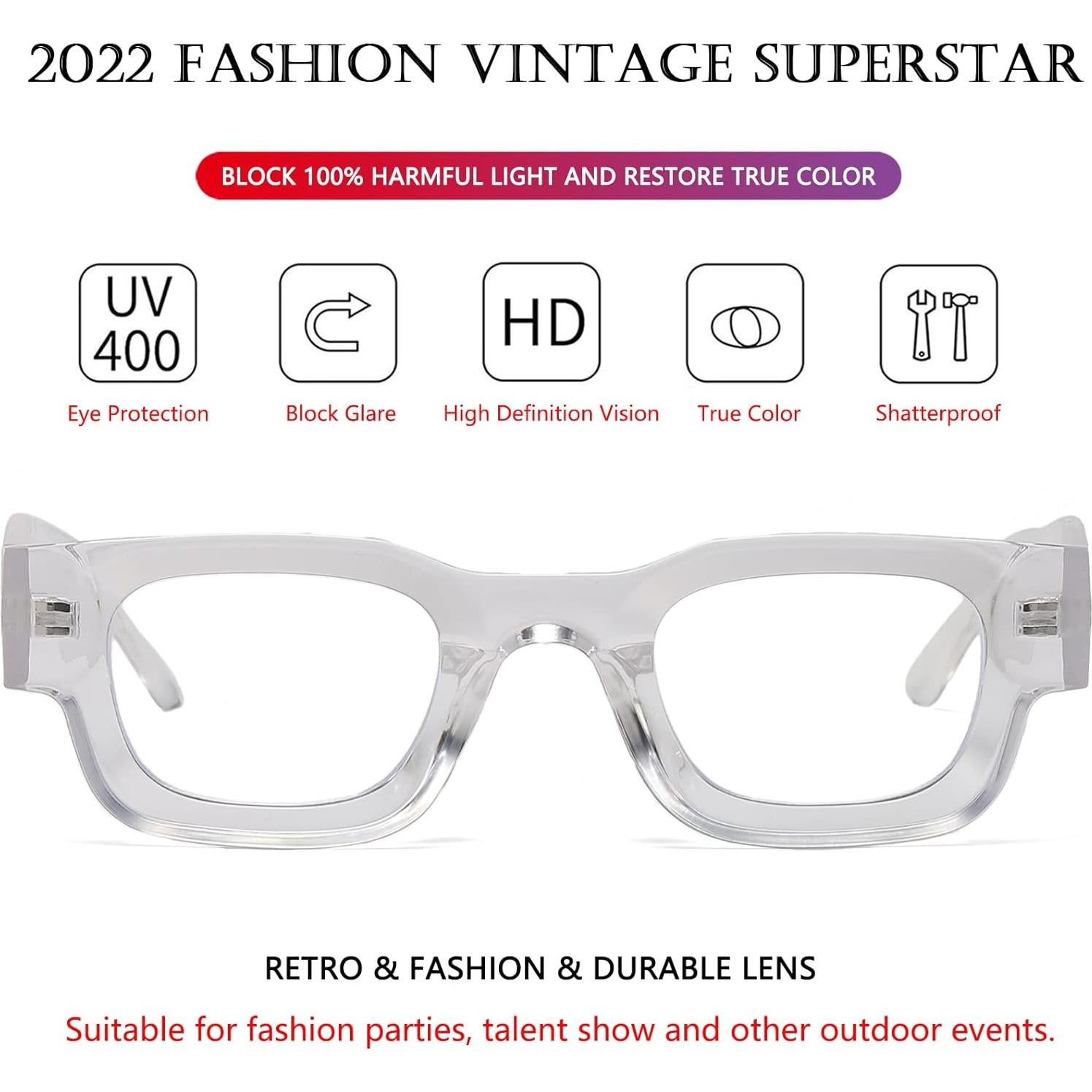 AIEYEZO Gafas de Sol Polarizadas Cuadradas Retro 90s