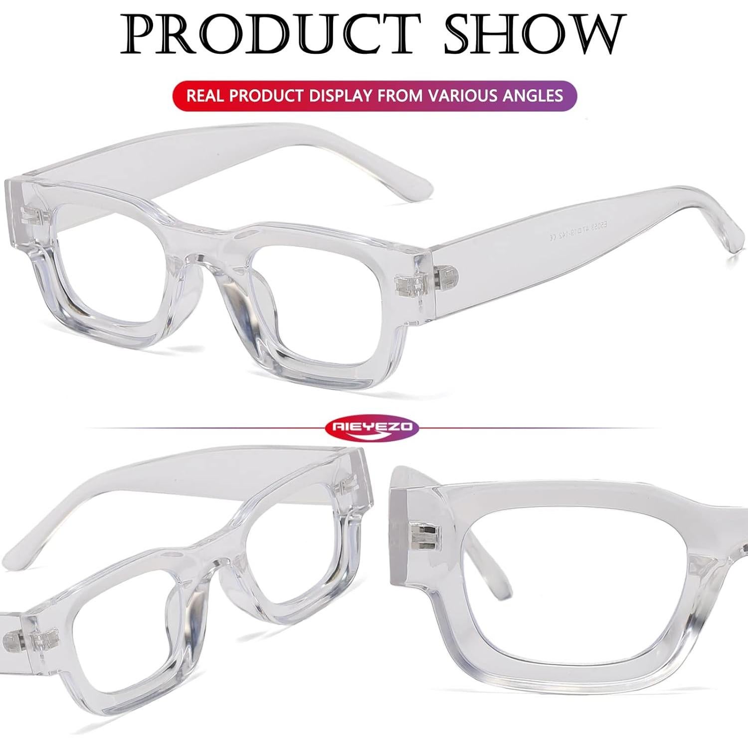 AIEYEZO Gafas de Sol Polarizadas Cuadradas Retro 90s