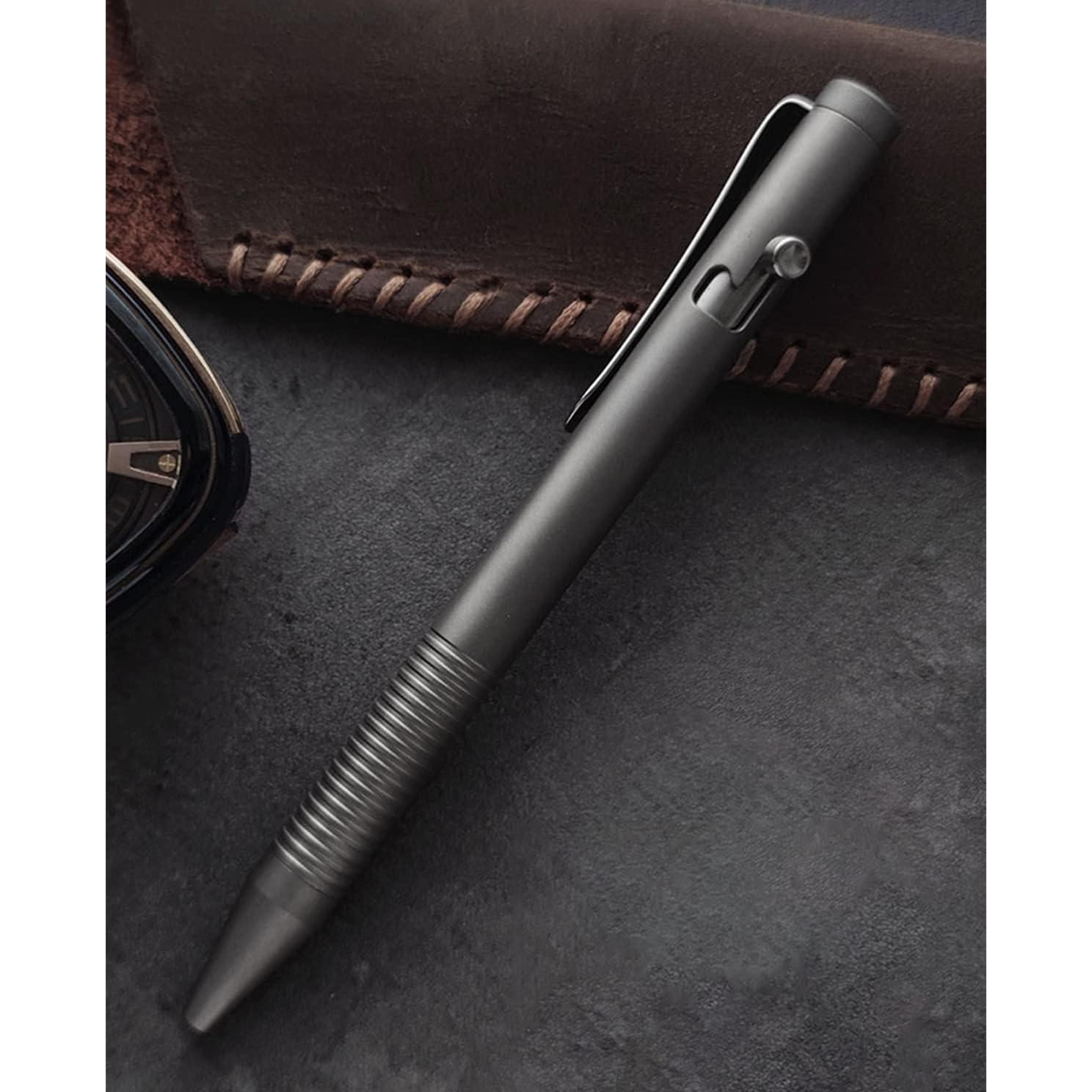 Bolígrafo Lary LA001 Titanio Gris EDC con 3 Recargas