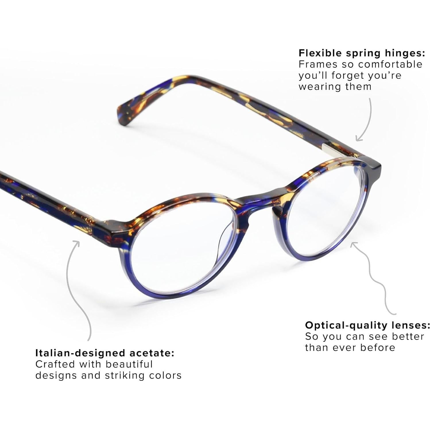 Gafas de Lectura Eyebobs Board Stiff 2.75x Tortuga/Negro