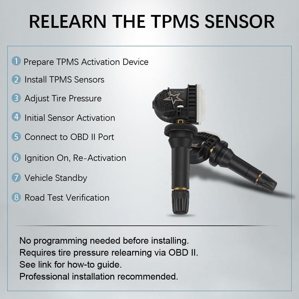 Paquete de 4 Sensores TPMS Yikesai para GM 315MHz