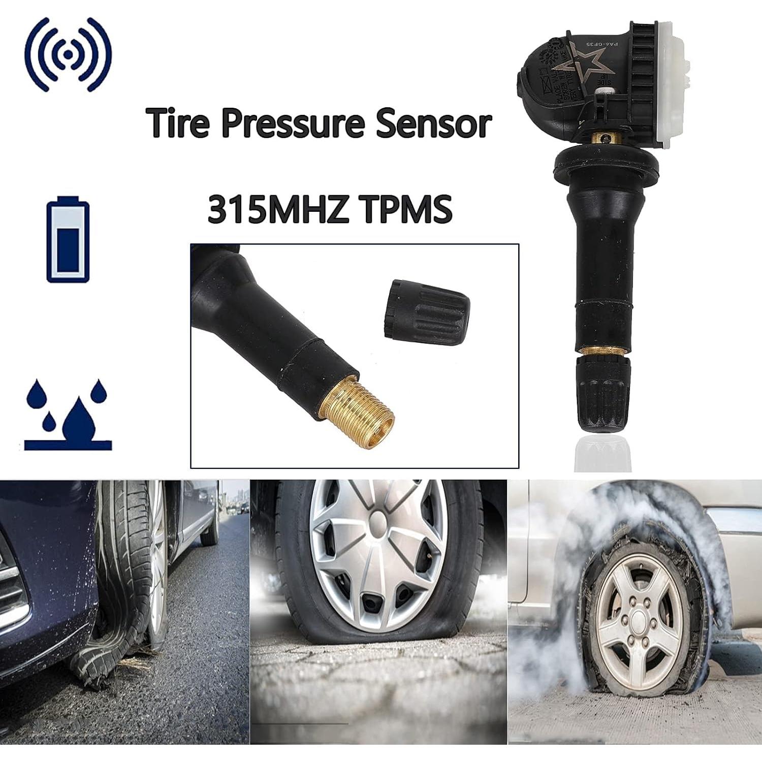 Paquete de 4 Sensores TPMS Yikesai para GM 315MHz