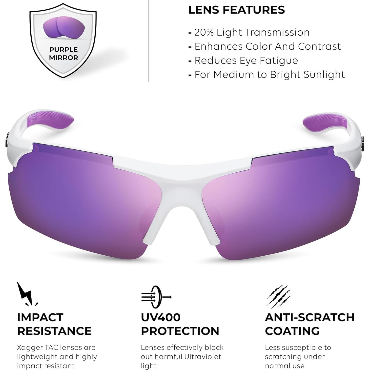 Gafas de sol polarizadas Xagger UV400 para deportes unisex