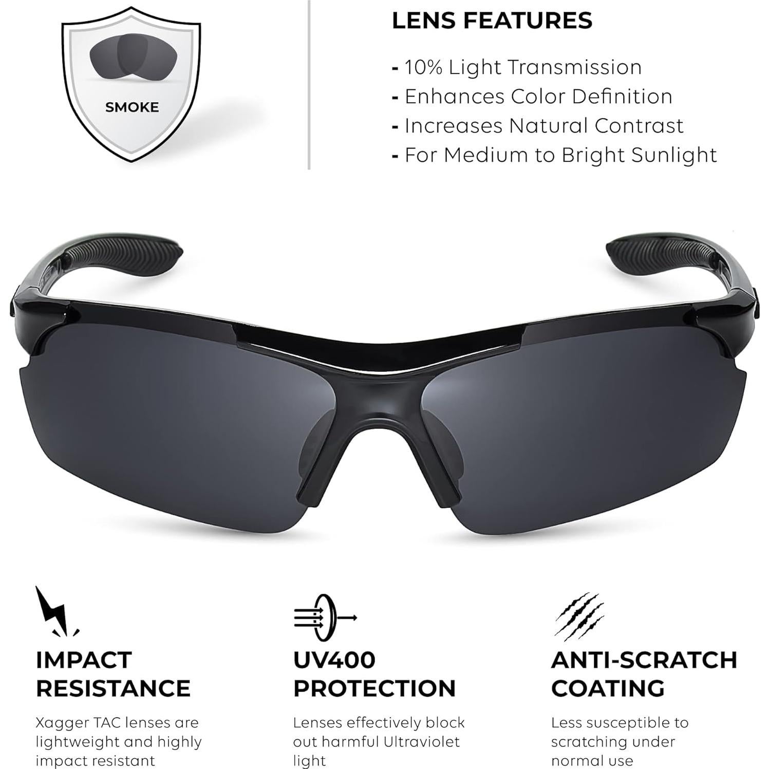 Gafas de sol polarizadas Xagger UV400 para deportes unisex