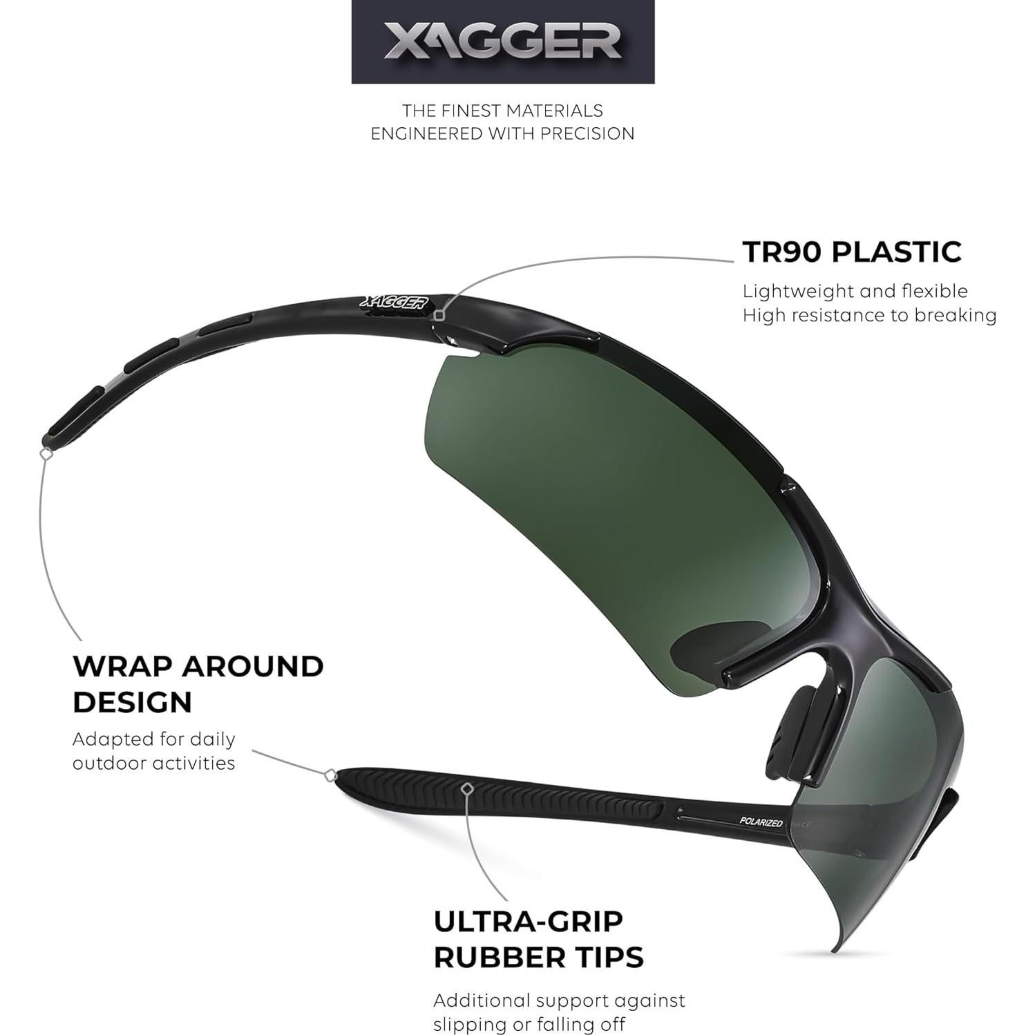 Gafas de sol polarizadas Xagger UV400 para deportes unisex