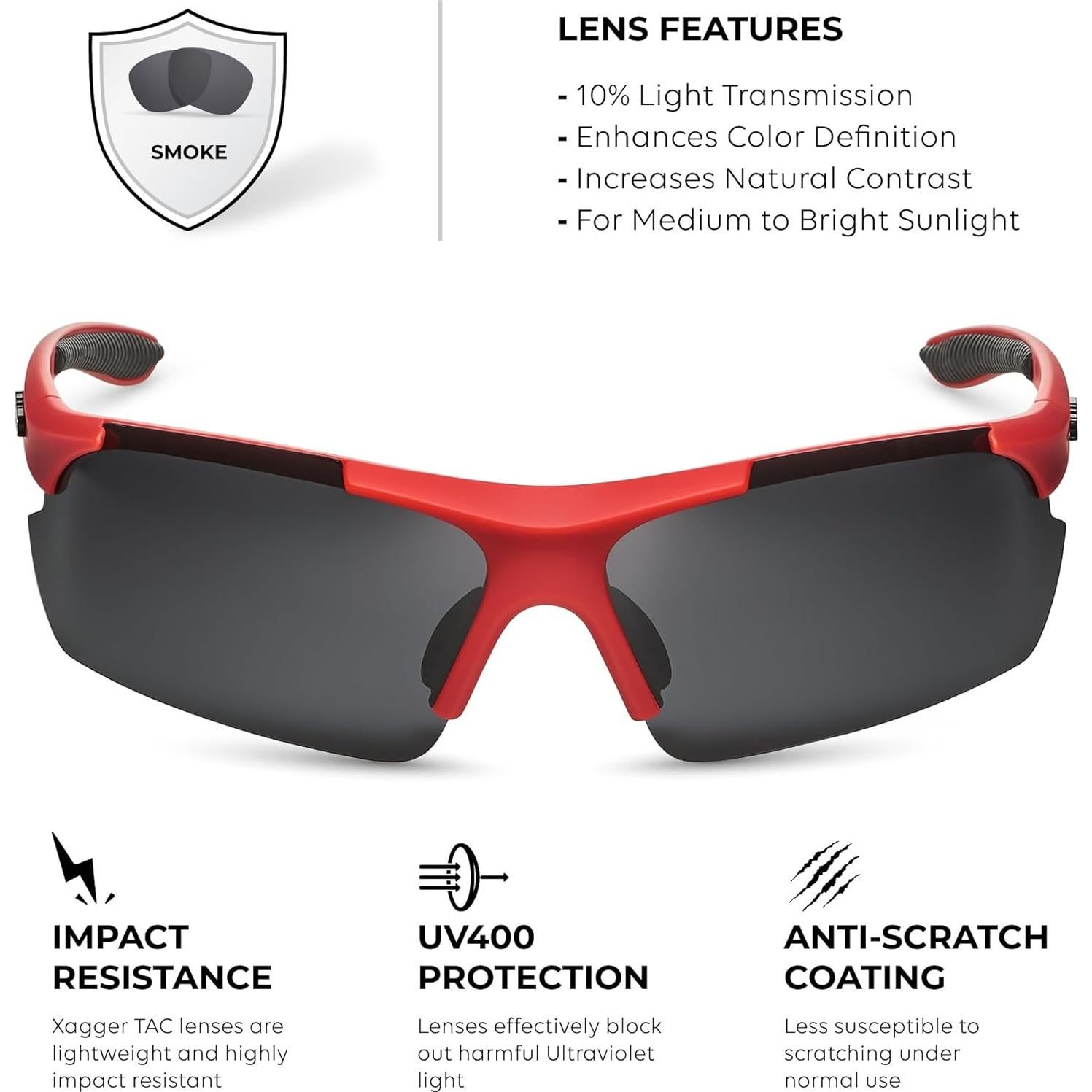 Gafas de sol polarizadas Xagger UV400 para deportes