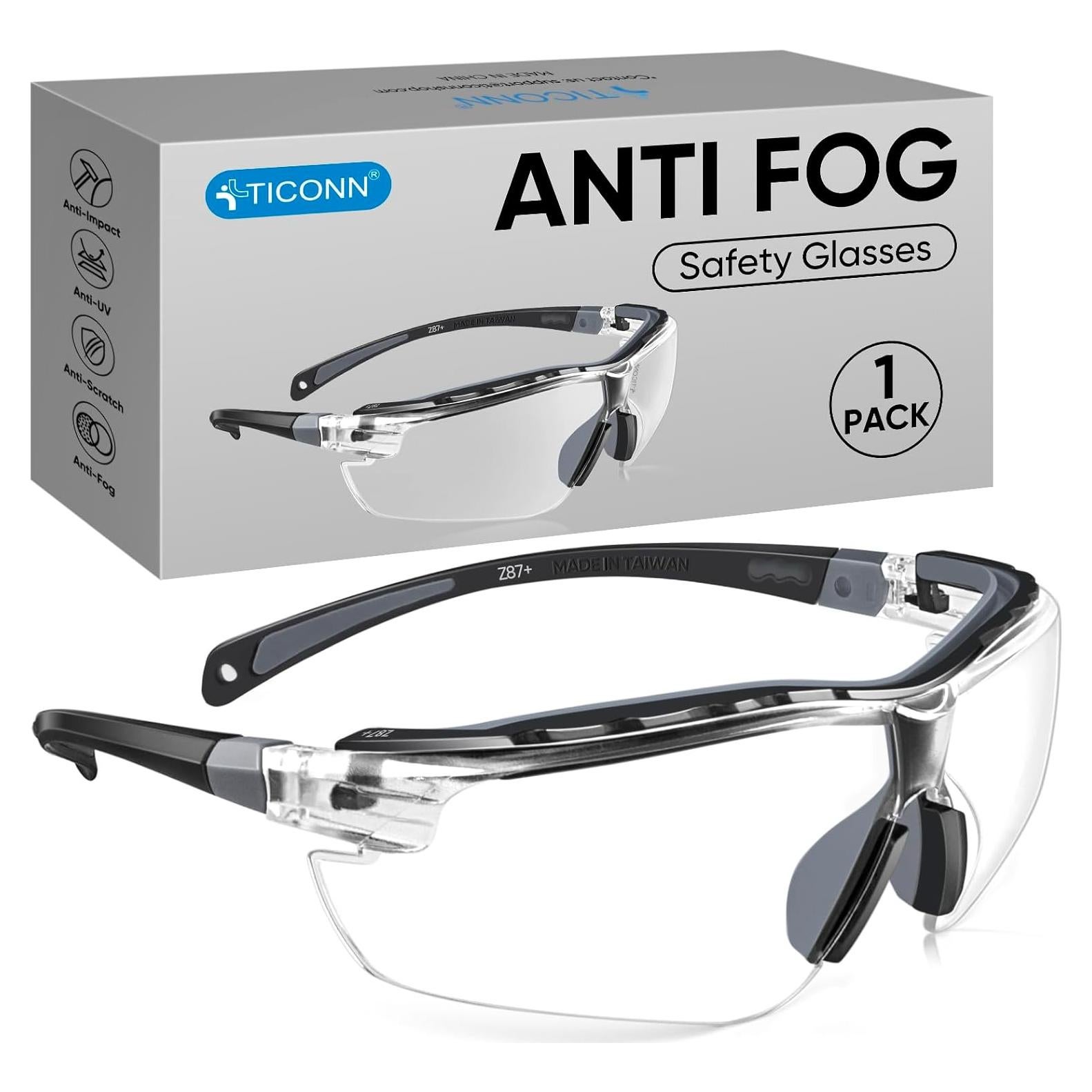 Gafas de seguridad TICONN antiempañantes UV ajustables